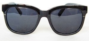 black square sunglass silver lens