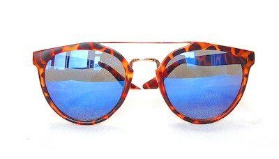 round sunglass tortoise shell paint polarized lens