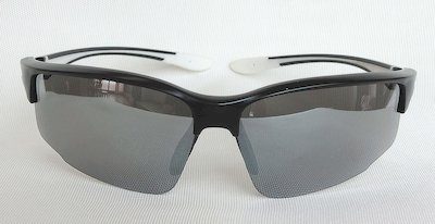 matte black sunglass silver lens