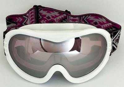 white ski goggle mirror lens
