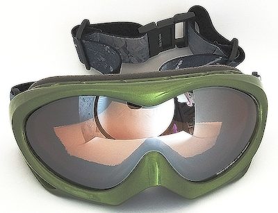 army green goggle double mirror lens PU foam