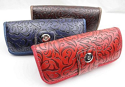 Embossed leather case
