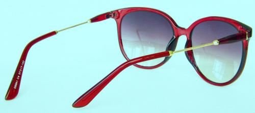 Transparent Red frame, round sunglasses, CG50-3