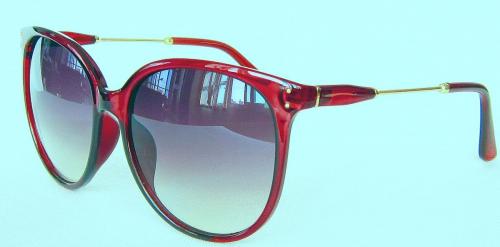 Transparent Red frame, Golden Temple, round sunglasses, CG50-4