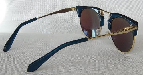 Golden color metal temple adjustable Nose pad Round sunglasses CG53-3