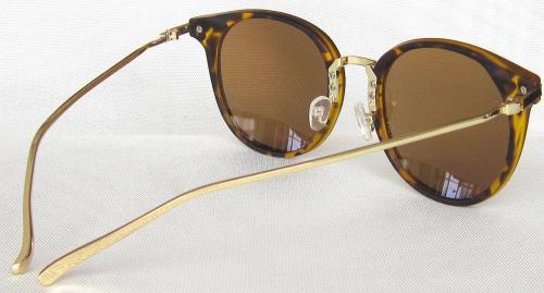 Golden color Metal stand, adjustable nose pad round sunglasses, CG55-1-3