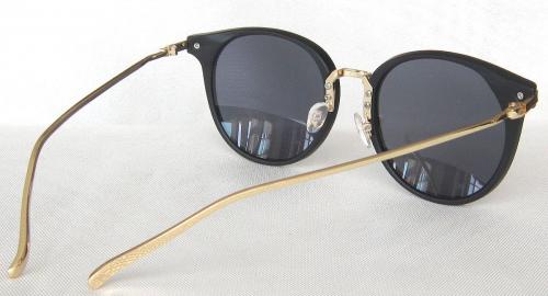 Golden color Metal Temple , adjustable nose pad round sunglasses CG55-3