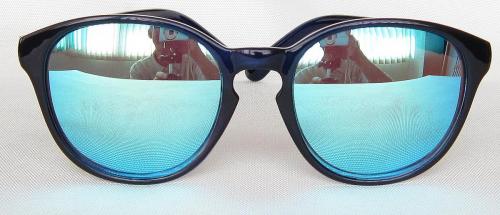 Blue water color frame round sunglasses CG56-1-1